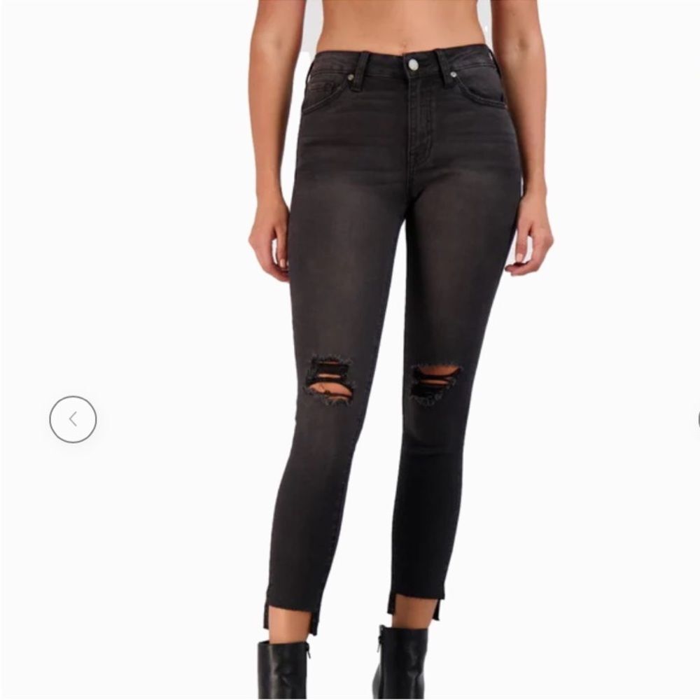 Just Black Destroyed Black Jeans
